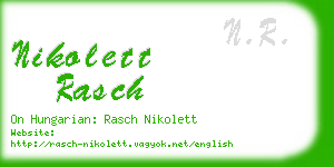 nikolett rasch business card